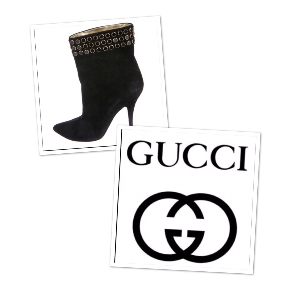 Authentic Gucci Ankle Booties W/Stud Embellishment - image 1